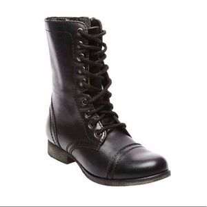 Steve Madden Troopa Combat Boots Black